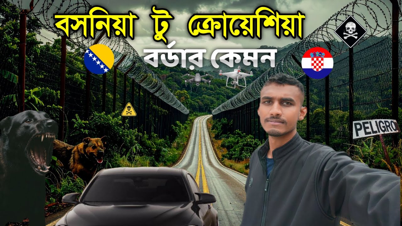 বসনিয়া টো ক্রোয়েশিয়া বর্ডার কেমন | bosnia to croatia by road | bosnia to croatia  game | #by_road