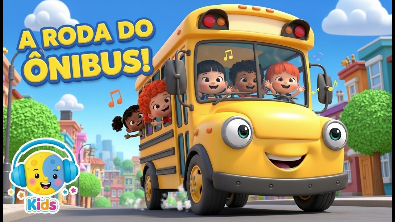 🚌✨ A Roda do Ônibus Roda Roda! A música infantil mais clássica e divertida! 🎶