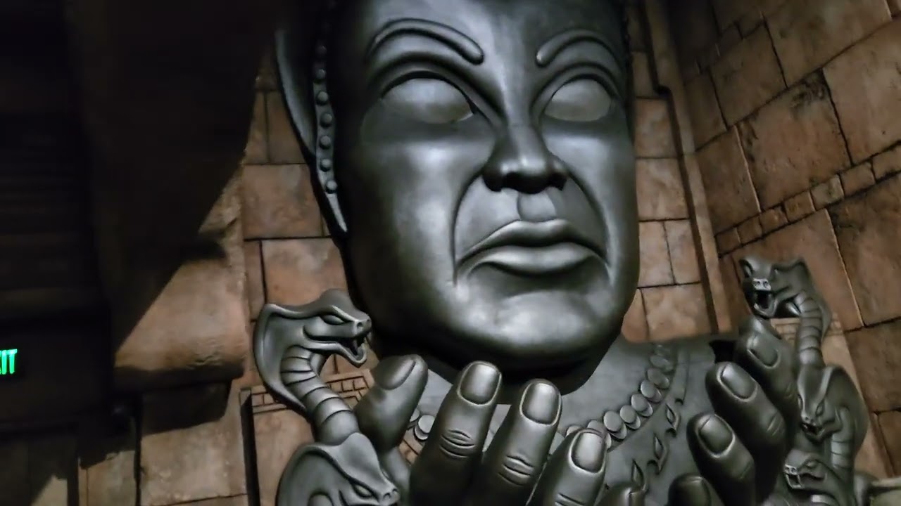 Indiana Jones Adventure.  Ride evacuation and walk to the exit through ride, Disneyland, 11-24-22