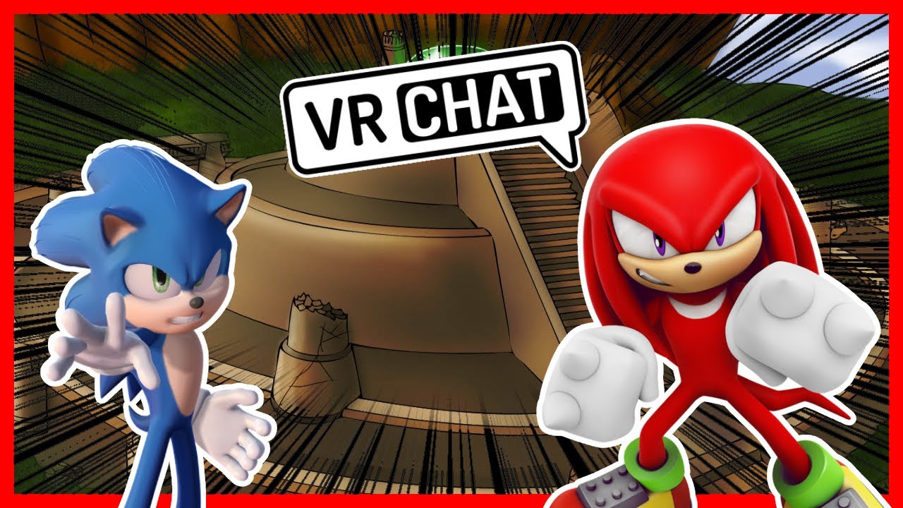 Соник из фильма встречает ехидну Наклза! (VR-ЧАТ)