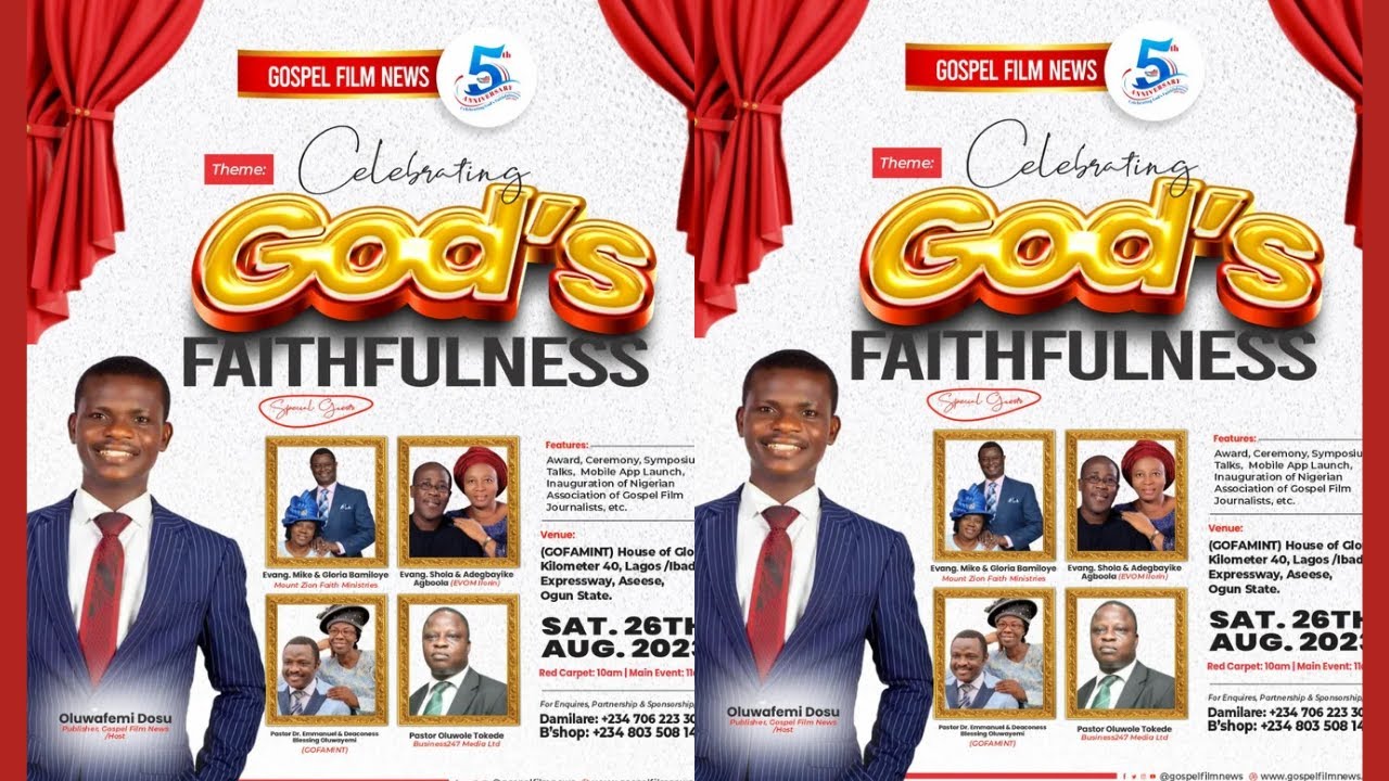 GOSPEL FILM NEWS 5TH ANNIVERSARY