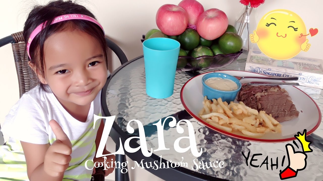 Zara feat Mama : Memasak Steak Black Angus Mushroom Sauce buat Nenek tersayang 😘 resep saus jamur