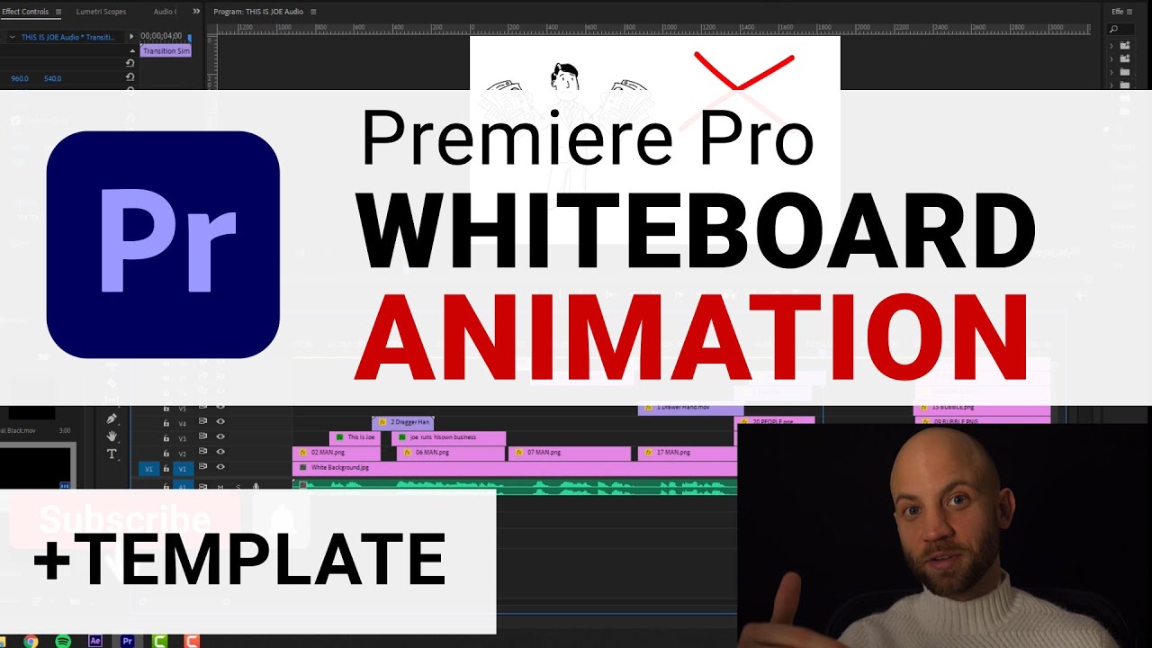 Premiere Pro Explainer Video Animation -Tutorial For Beginners [Whiteboard Template]