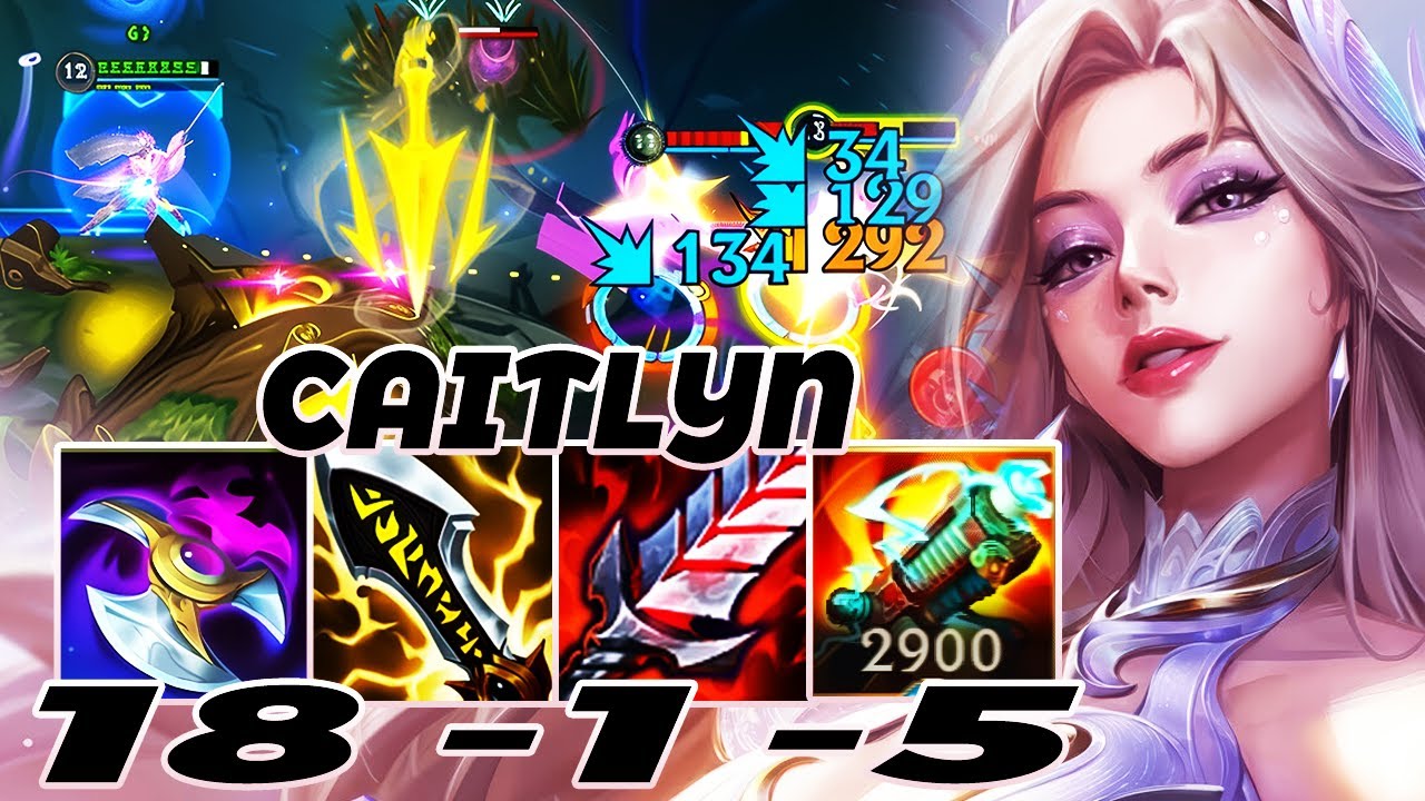 WILD RIFT CAITLYN ADC GAMEPLAY | 18 -1 -5 MVP | CAITLYN BUILD RUNES