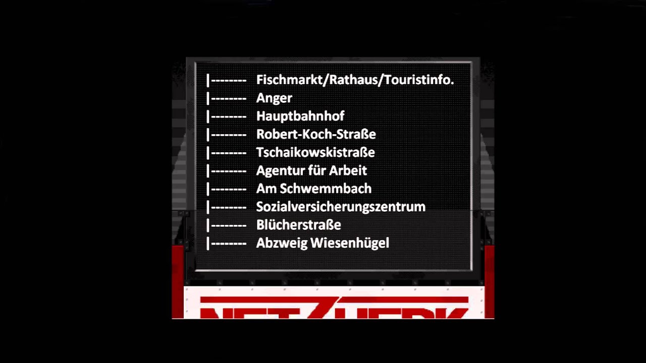 Ansagen der EVAG- Erfurter Verkehrsbetriebe Linie 3