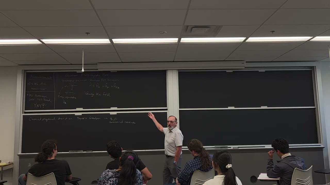 Quantum Optics L15: Introduction to Quantum Field Theory