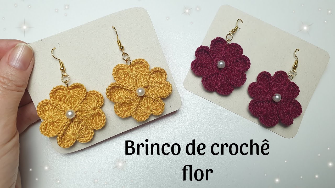 BRINCO DE CROCHÊ FLOR