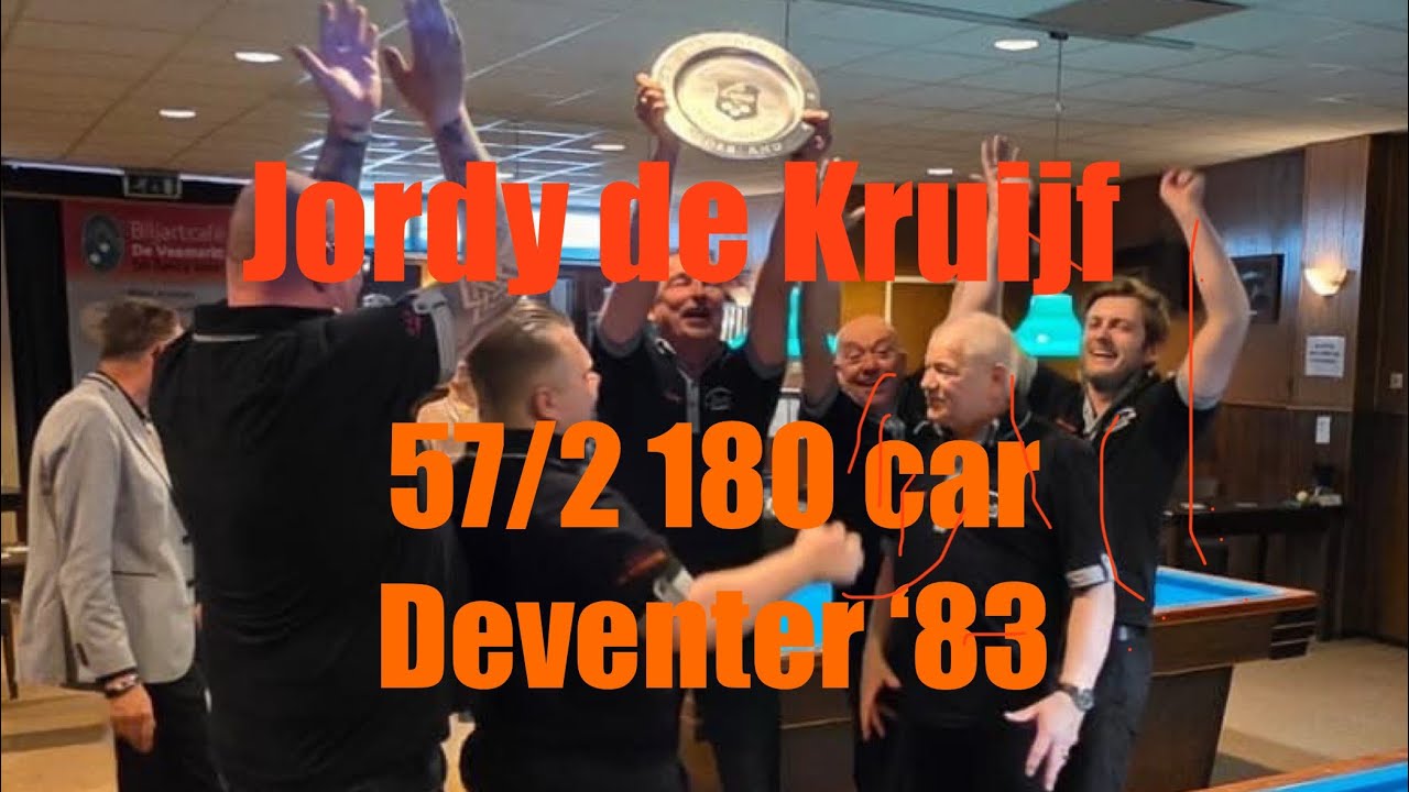 KADER 57/2 BEKER Jordy de Kruijf 180 car! Deventer &lsquo;83 Kampioen van Nederland 🏆🥇 