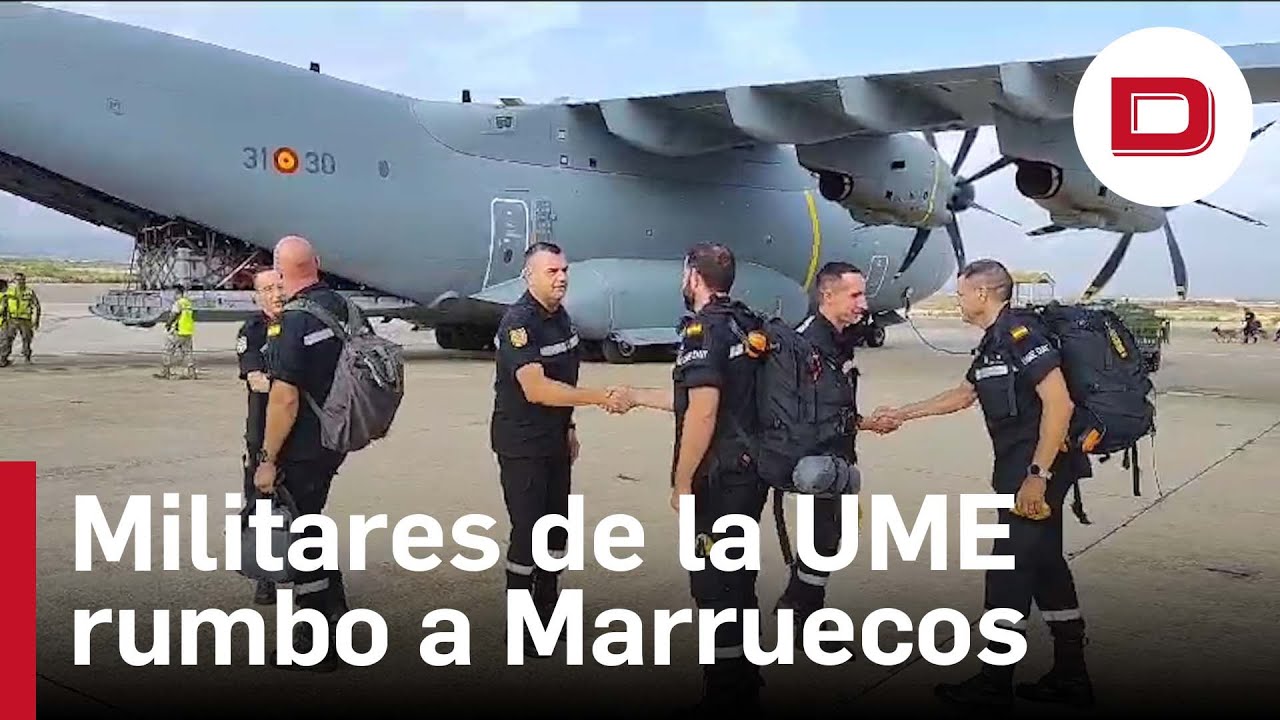 Defensa envía en un A400M a 56 militares de la UME para buscar supervivientes en Marruecos