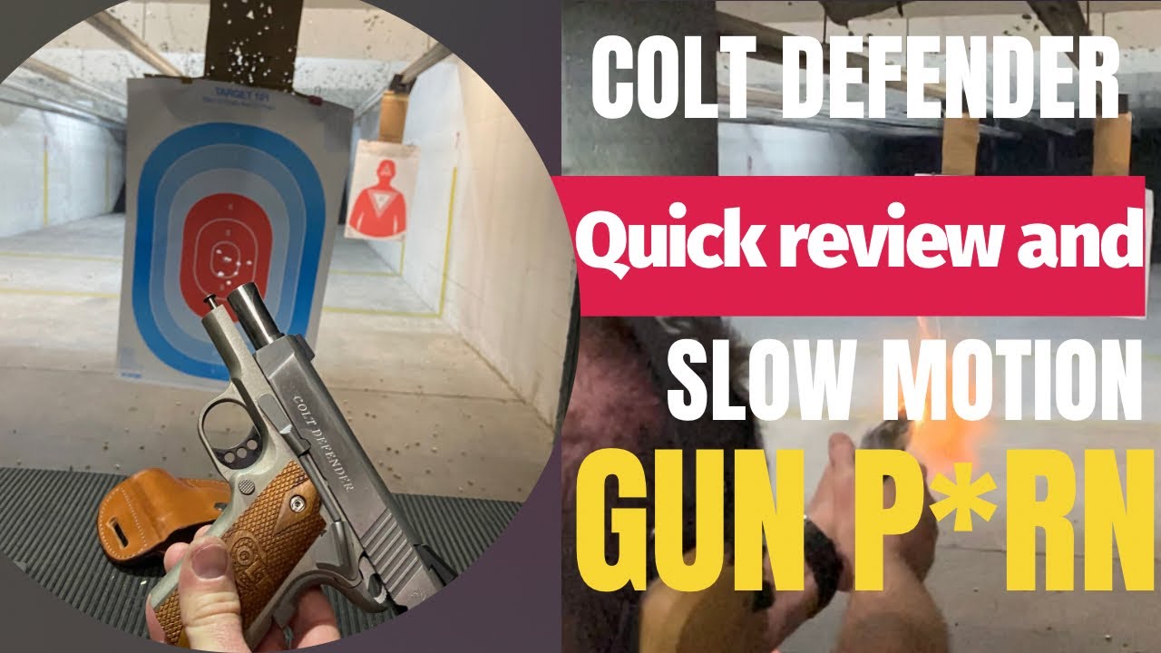 FINALLY RANGE DAY FOR THE COLT DEFENDER!!! A quick review and SLOW-MOTION  GUN P*RN