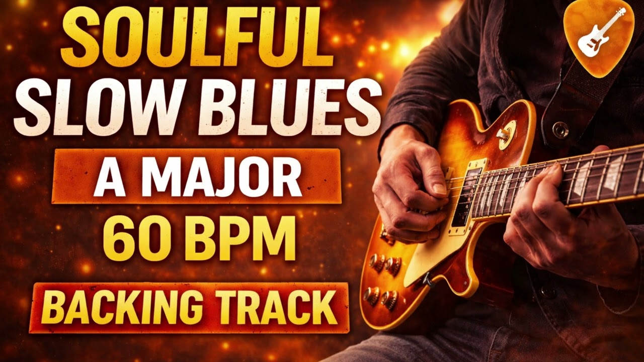 The Sweetest Slow Blues in C minor 🎸 60 BPM Soulful Backing Track