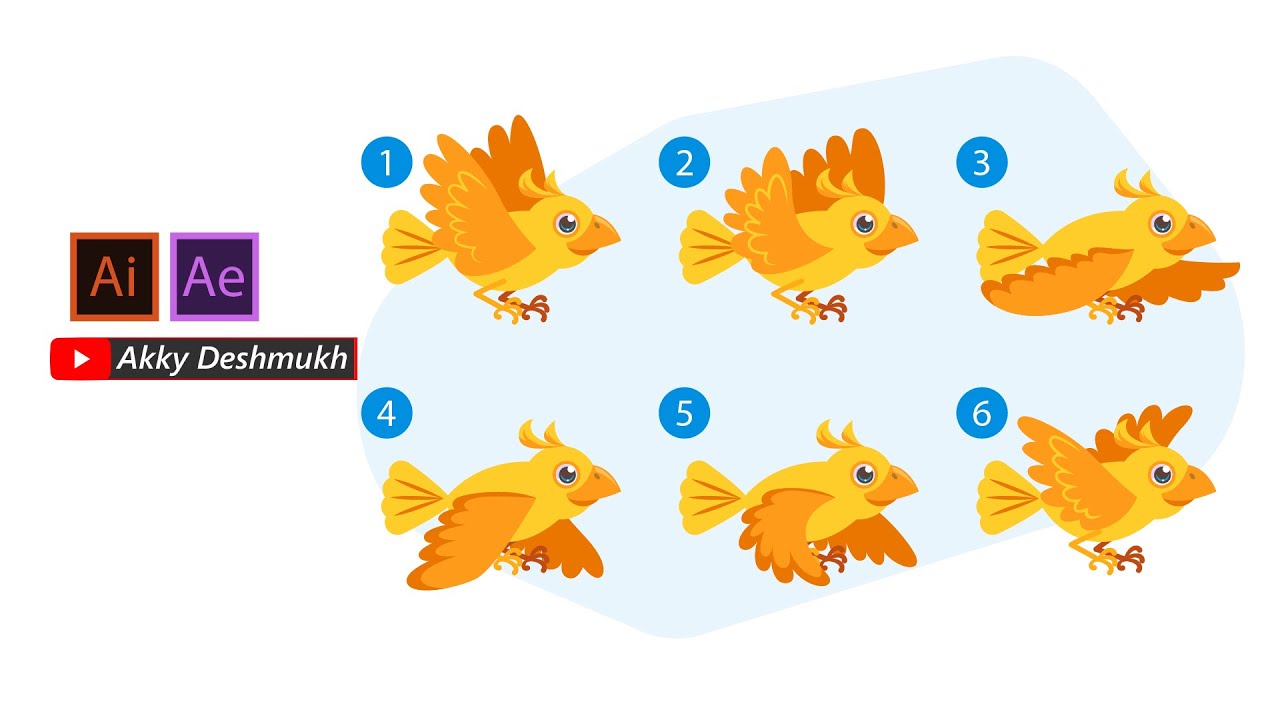 After effects tutorials | Bird fly animation | Akky Deshmukh