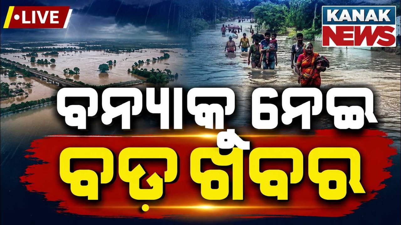 🔴ବନ୍ୟାକୁ ନେଇ ବଡ଼ ଖବର | Odisha Flood Major Update: Heavy Rainfall Swells Rivers | Emergency Relief