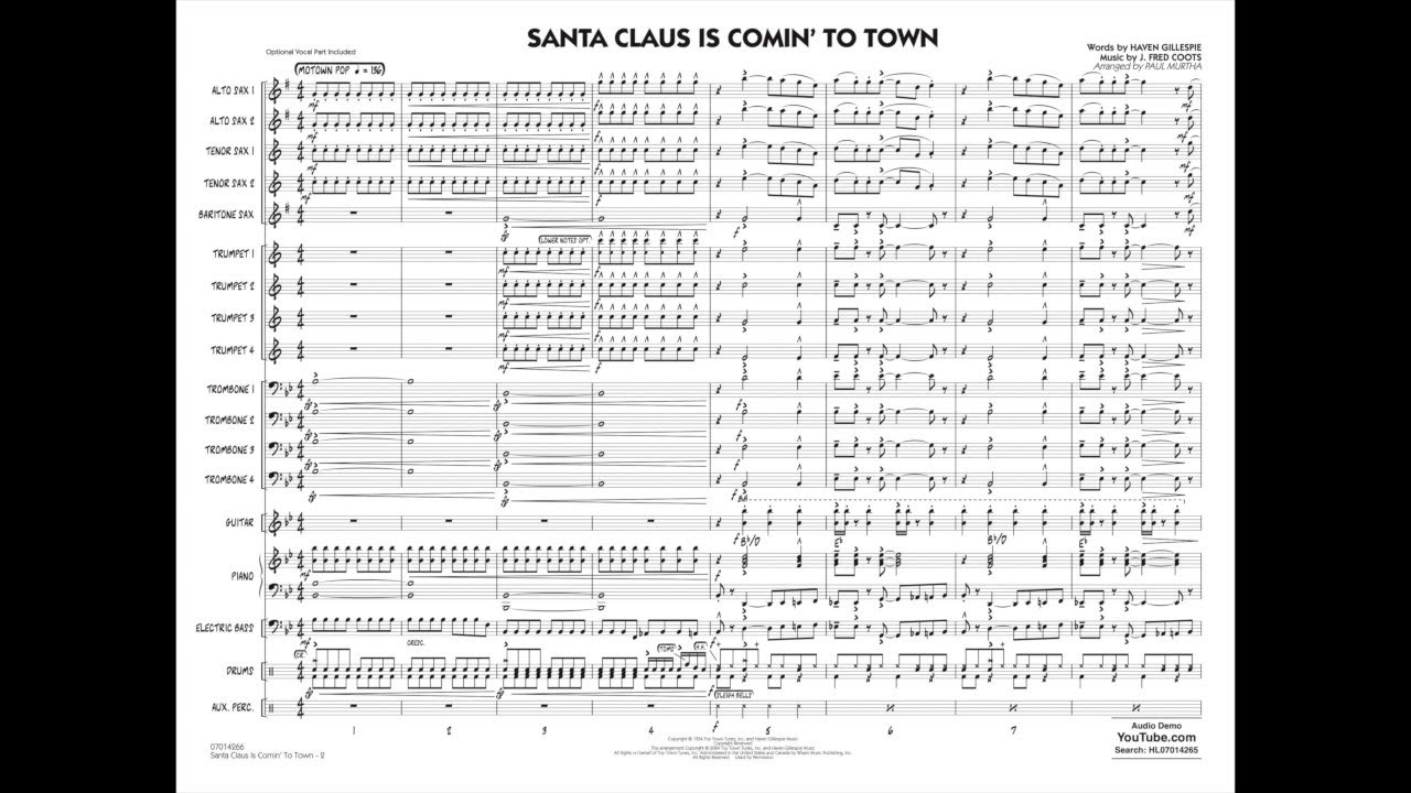 Santa Claus Is Comin' to Town by The Jackson 5 | Arr. by Paul Murtha