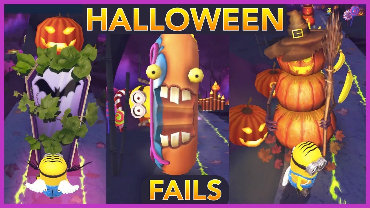 Minion Rush HALLOWEEN Funny Fails | Halloween Volcano Map