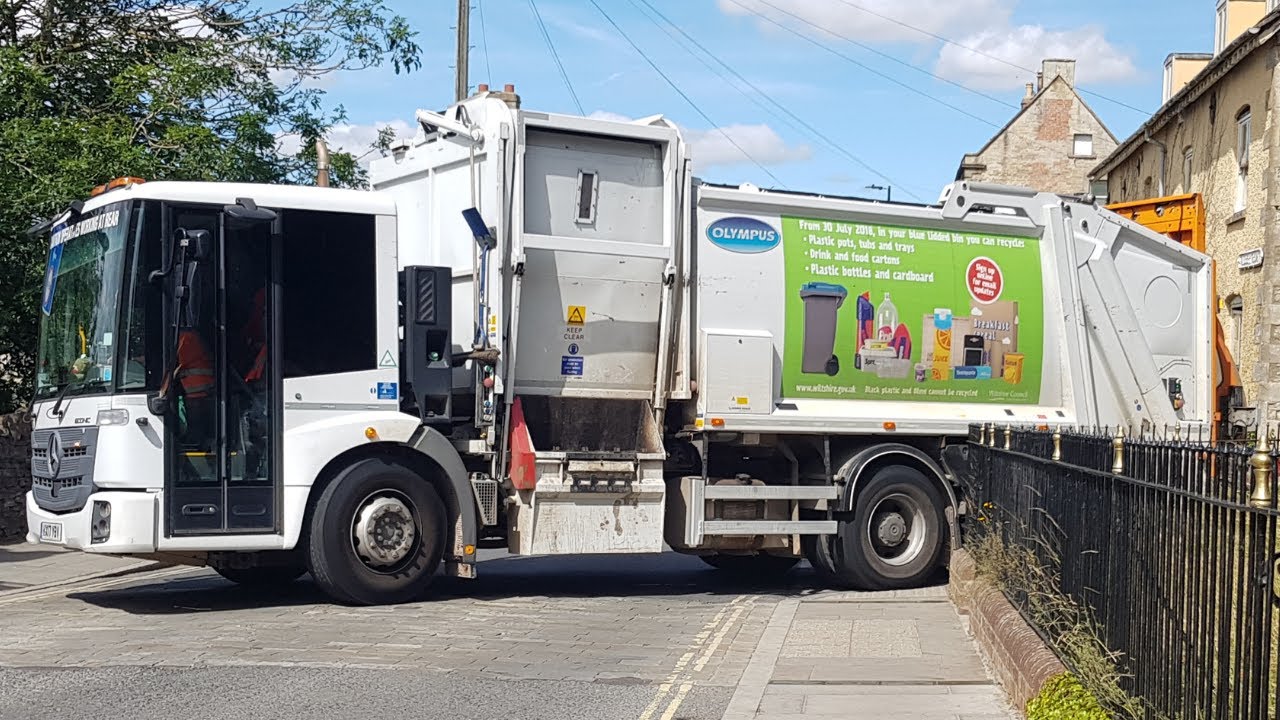 Olympus Bin Lorry With Glass Pod Collecting Recycling In Wiltshire!