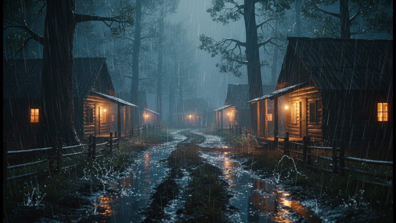 Rain Sounds for Sleeping 🌙 Heavy Rain Ambience at Night for Sleep, Anxiety Relief & Calm Recovery