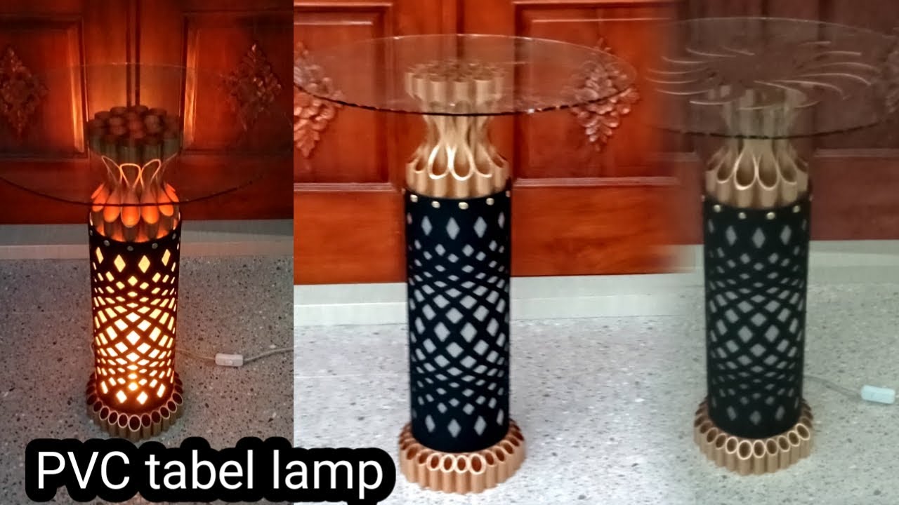 Lampu pipa pvc meja indah
