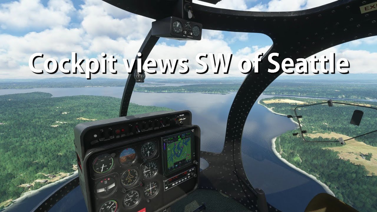 Cockpit views in Edgley Optica SW of Seattle