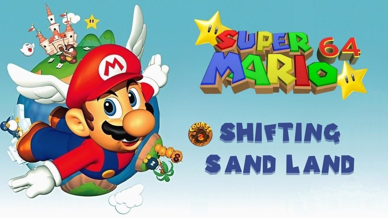 Super Mario 64  Course 8 - Shifting Sand Land | 120 Stars Guide | 100% Walkthrough-No Commentary