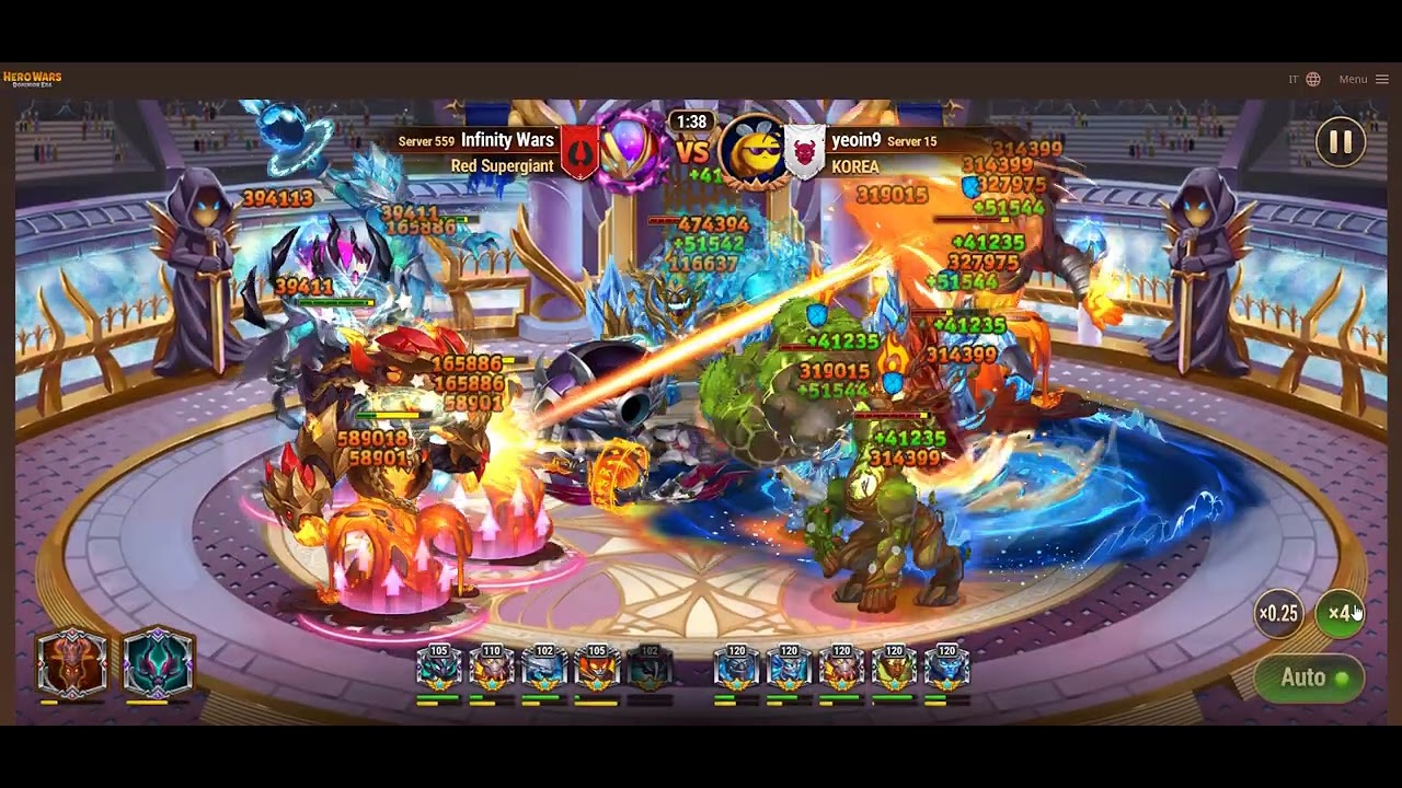 Hero Wars - analize combination of Titan's Teams