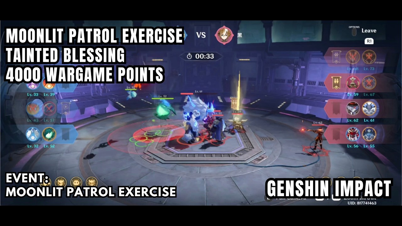 [Genshin Impact Event] Moonlit Patrol Exercise - Tainted Blessing - 4000 Wargame Points Milestone