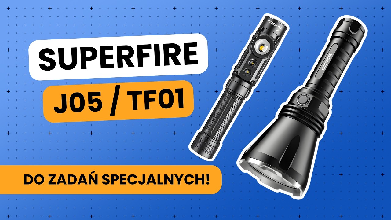 Superfire TF01 i J05 | Zasięg 1000 m i latarka UV | TEST