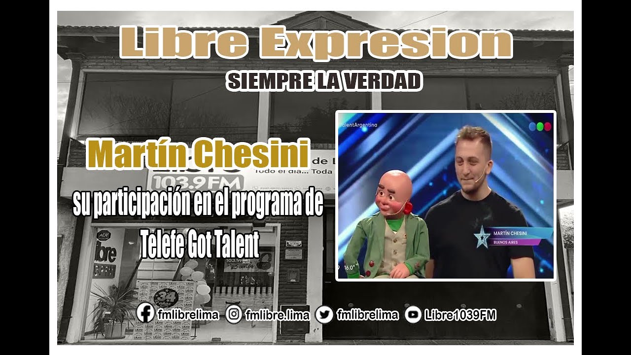 Dialogamos con Martín Chesini ventrílocuo, de su participación en el programa de Telefe Got Talent