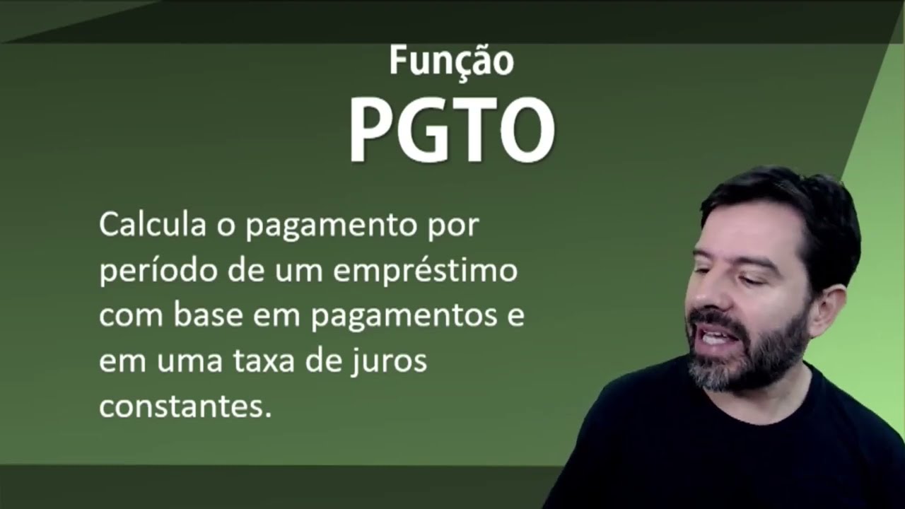 Fun&ccedil;&atilde;o PGTO no Excel