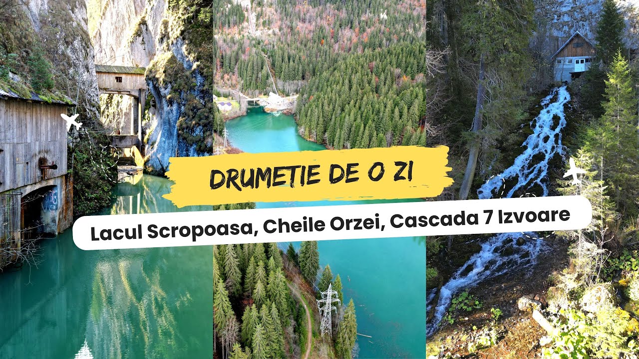 Drumeţie de o zi la Lacul Scropoasa, Cascada 7 Izvoare şi Cheile Orzei | drona