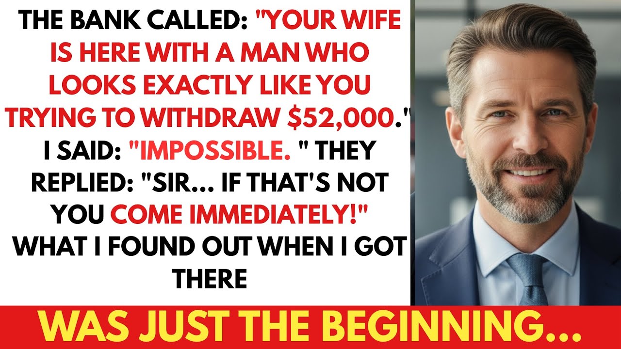 The Bank Called: “Sir… Your Wife Just Walked In With A Man  Who Looks Exactly Like You…