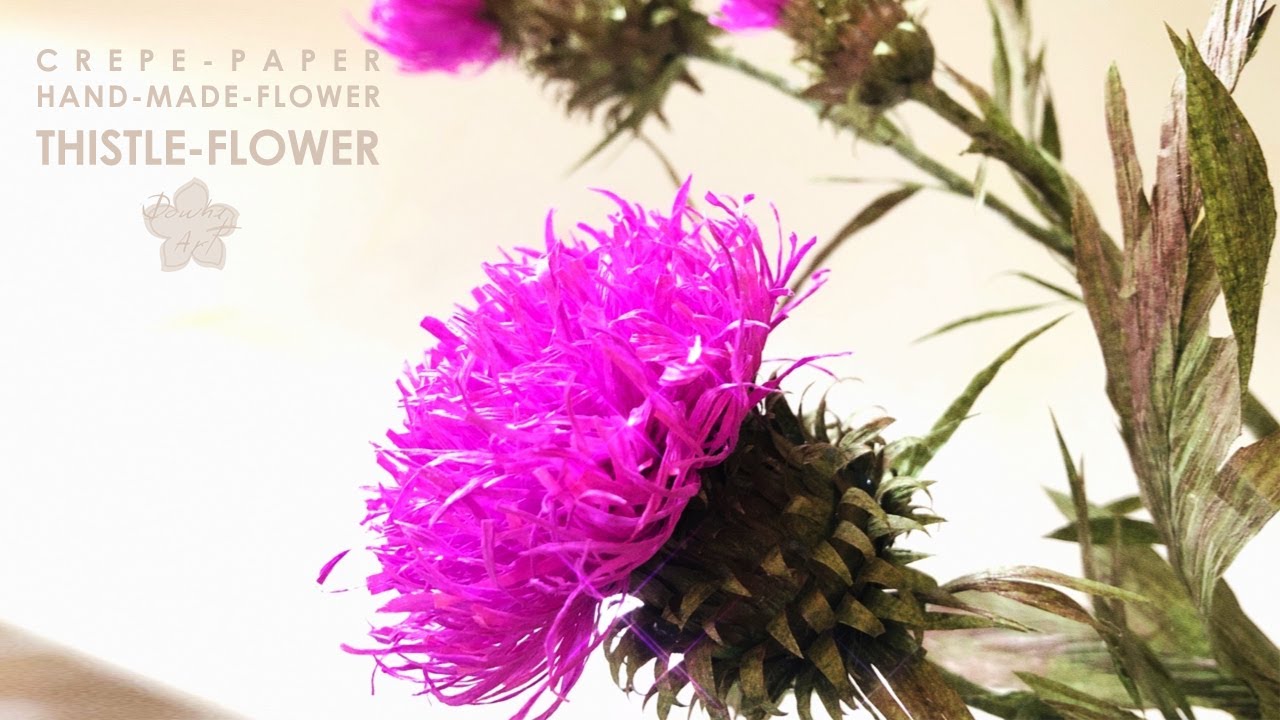 Hand made Flower💐  / Thistle Flower / Paper Flower / Let's make flower of thistle. #paperflower