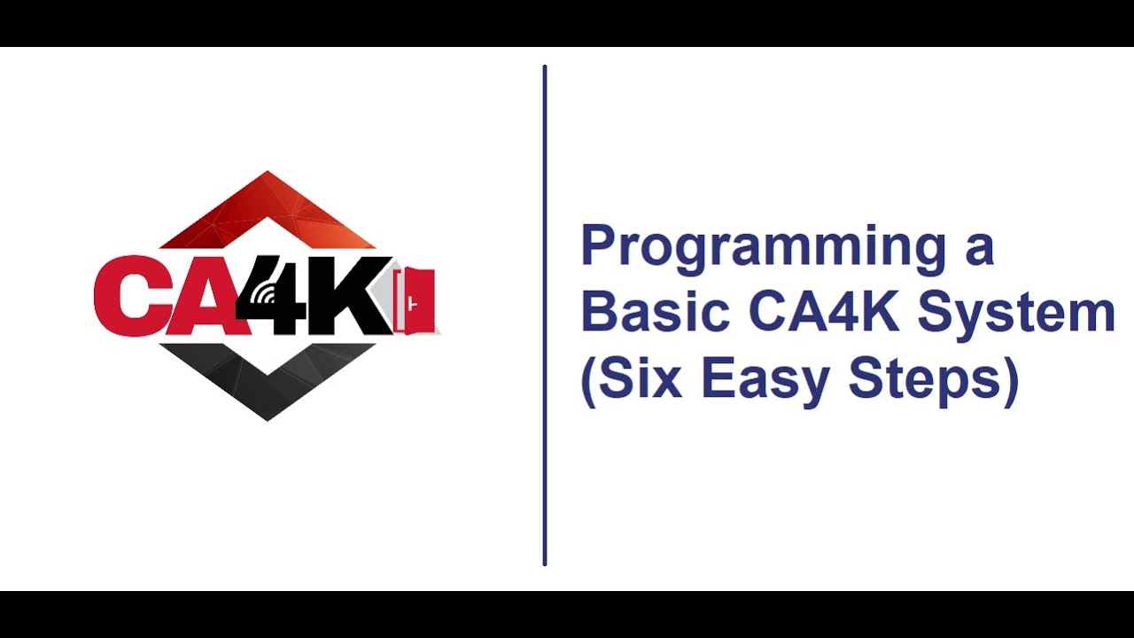 Programming a Basic CA4K System