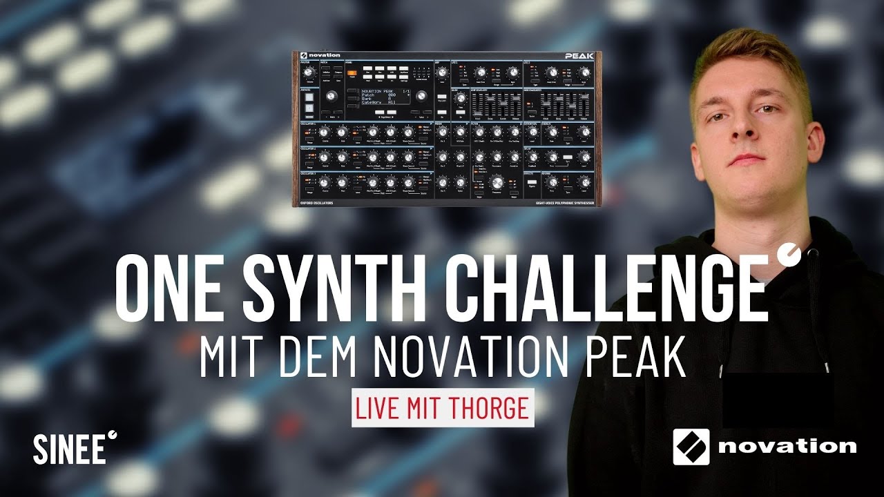 One Synth Challenge mit Thorge aka DJ Flatscreen und dem Novation Peak Synthesizer