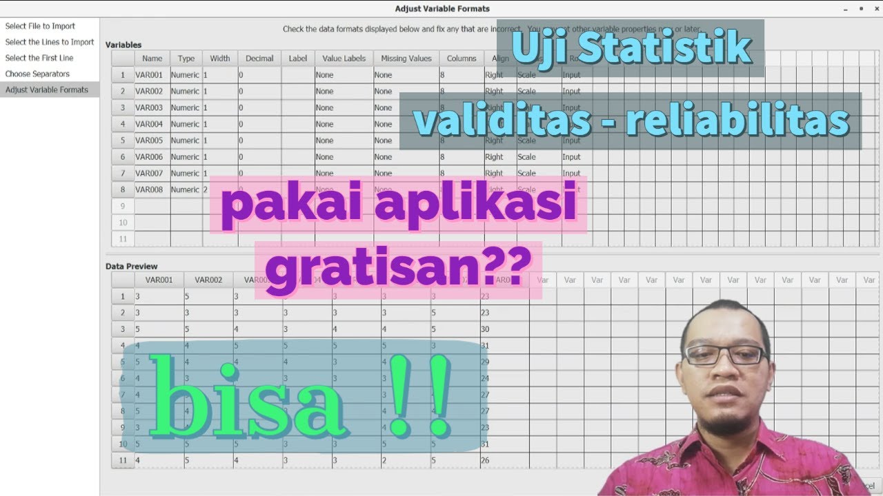 Uji Statistik dengan aplikasi gratis PSPP - Step by step sampai bisa !