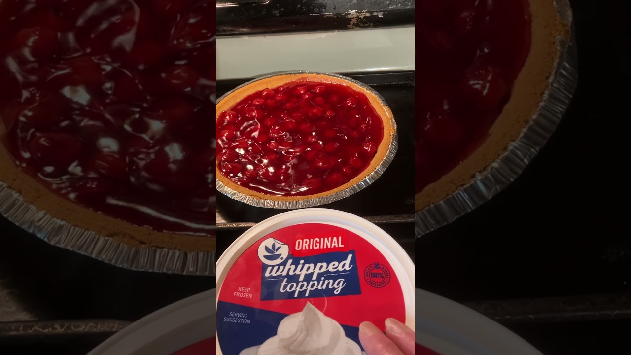 #cherrypie #openface #grahamcracker #crust #coolwhip #ready #very #cherry #sweet #yum