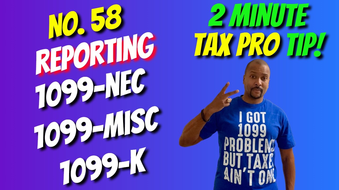 How to Report 1099-K, 1099-NEC, and 1099-MISC Income | 2 Min Tax Pro Tip