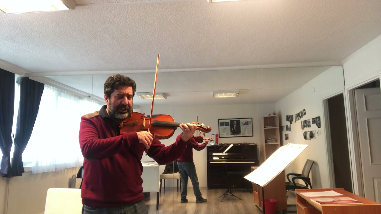 Ergün ÇAĞLAR  6. Eğitim videosu 9. Senfoni Keman dersi 6. Video L.V. Beethoven Çağlar Müzik Kursu
