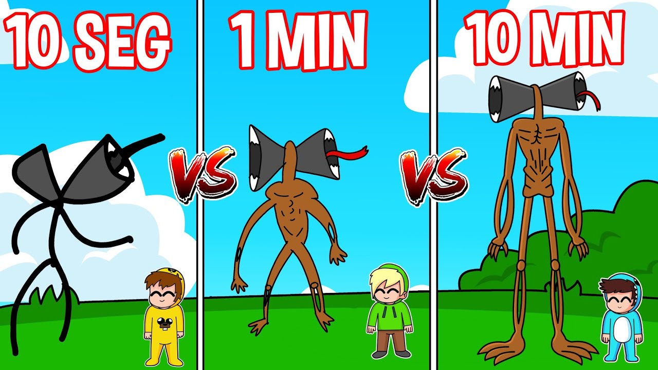MILO JUEGA SIREN HEAD de 10 MINUTOS, 1 MINUTO y 10 SEGUNDOS en MINECRAFT 💥 SUPER GRACIOSO