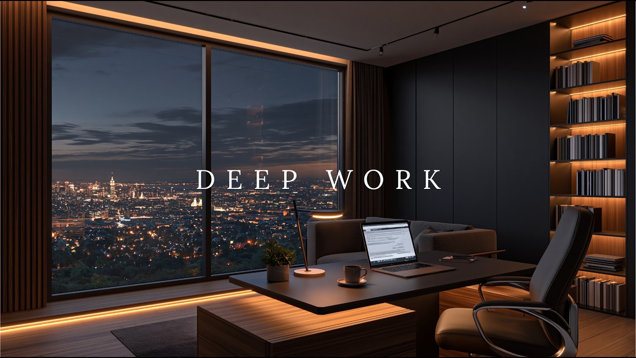 Deep Work Music | City Lights Focus Session | Calm Ambient Sound for Study, Working & Deep Focus