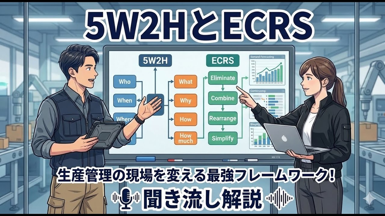 【重要論点・聞き流し】5W2H・ECRS『現場改善の思考道具5W2HとECRS』（事例３）