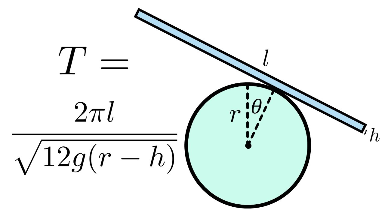 Oscillations of a plank on a cylinder
