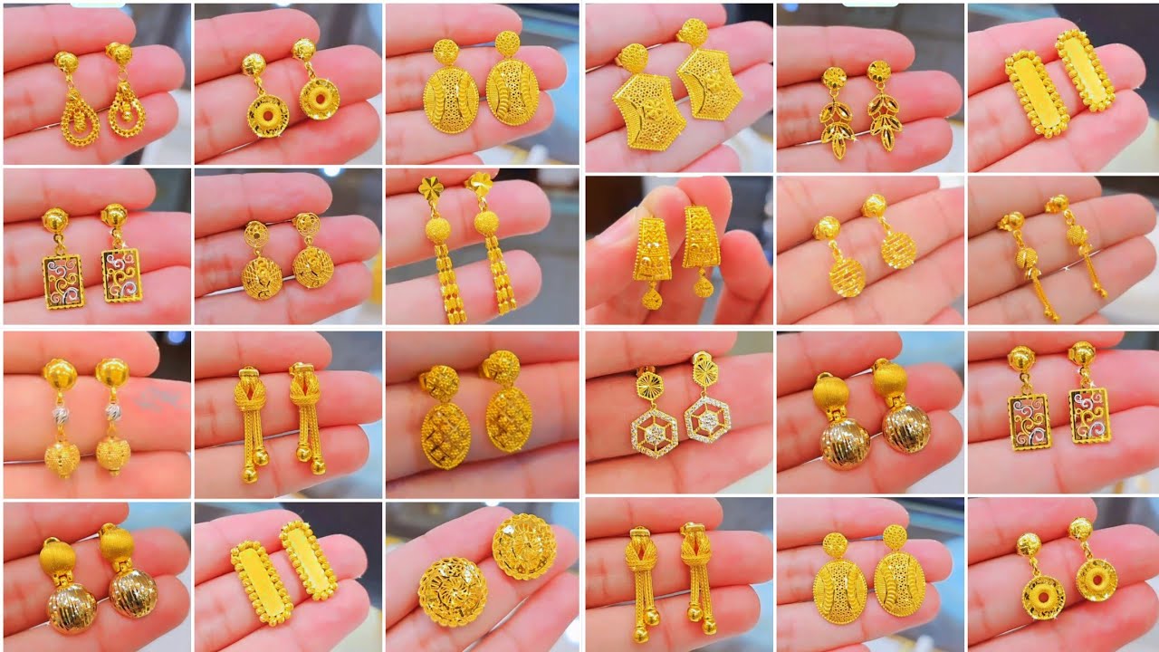 200+ Lightweight gold earrings designs 2025 | Dailywear gold earrings designs 2025 | New Gold Tops