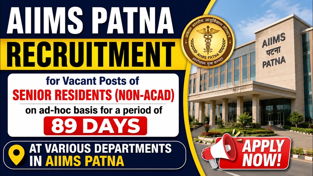 Recruitment for Senior Resident (Non-Academic) Vacancies at AIIMS Patna