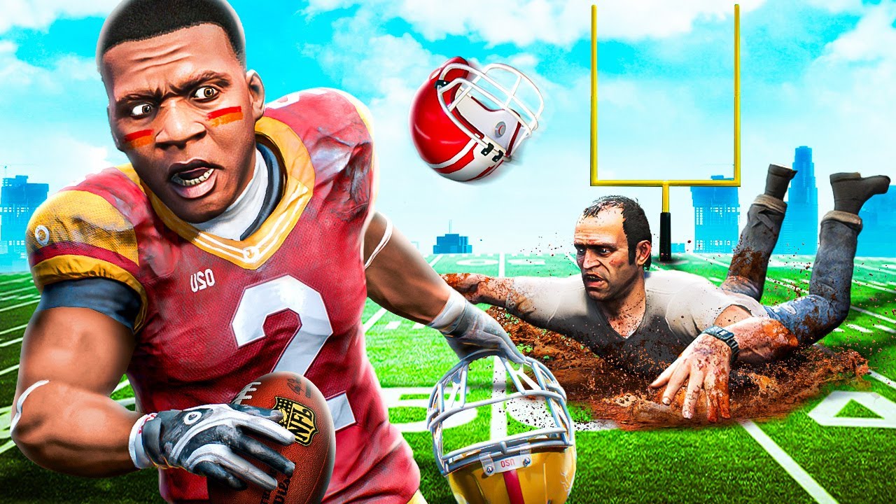 FRANKLIN Becomes PRO FOOTBALL Player (GTA 5 Mods)