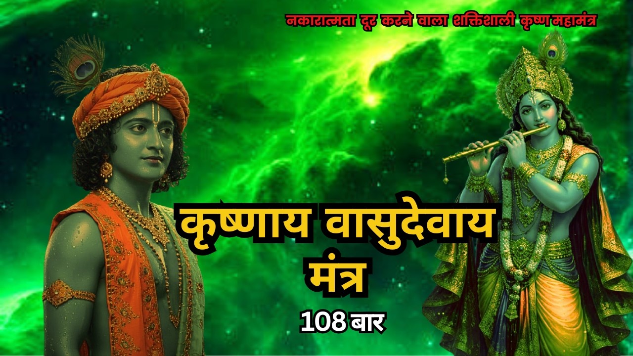 कृष्णाय वासुदेवाय मंत्र 108 बार हर दिन सुनने से मन मे आत्मविश्वास बढता है और संकट दूर होता है