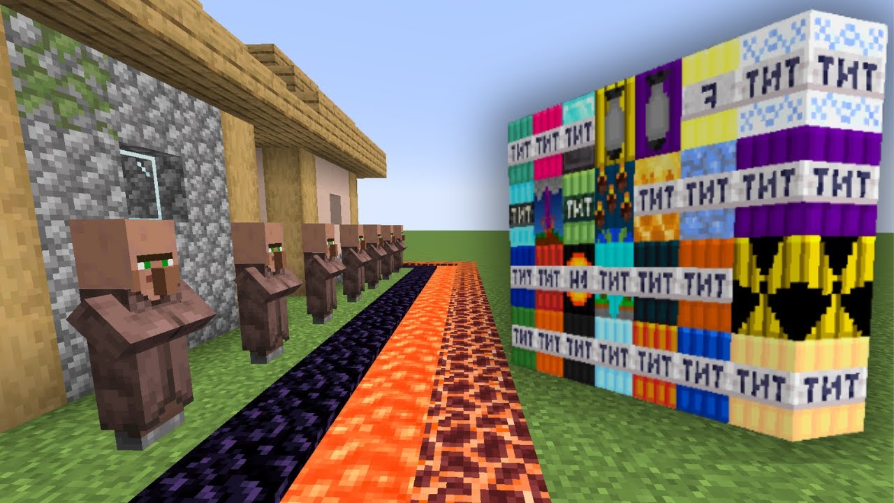 More TNT vs Village Security House - Minecraft Mob Battle