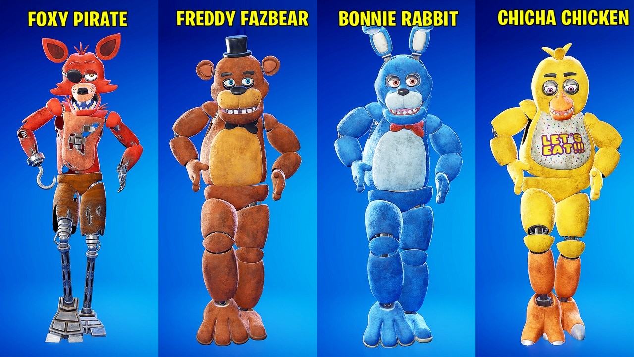 Все персонажи FNAF танцуют из Fortnite