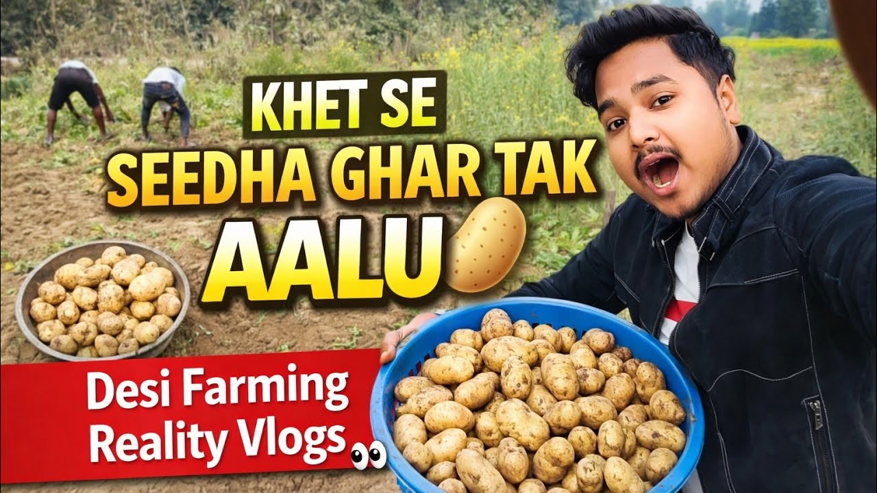 Khet Se Seedha Ghar Tak Aalu 🥔 | Desi Farming Reality Vlogs 👀