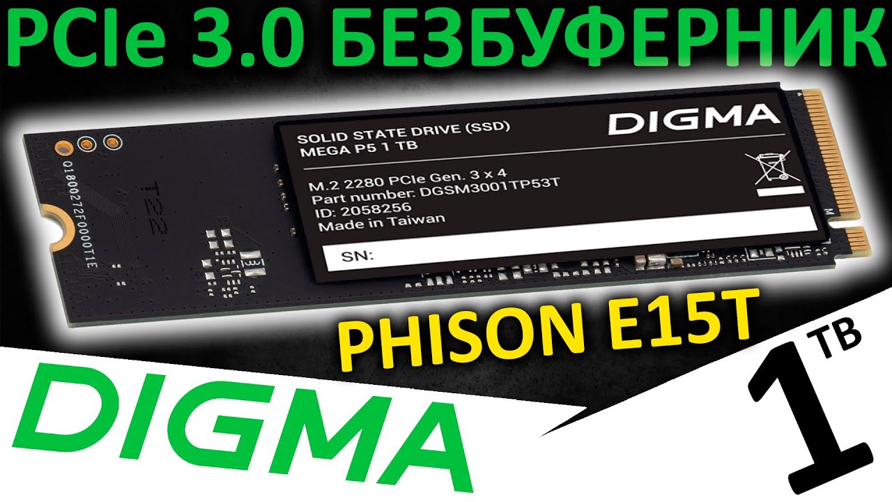 PCIe 3.0 SSD DIGMA MEGA P5 1TB (DGSM3001TP53T)